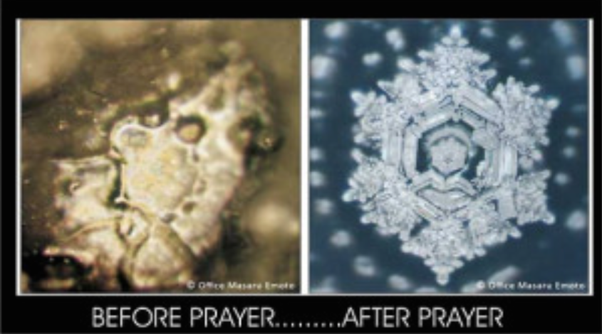 Waterkristallen met verschillende energie